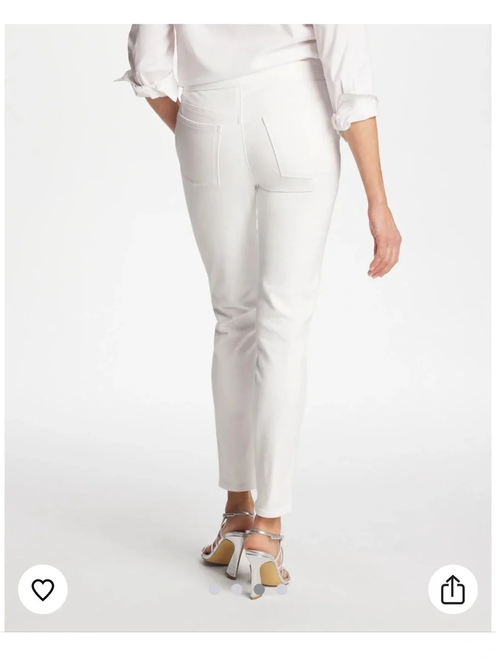 Chico's White Pull-On Jegging Ankle Size 1R - NEW